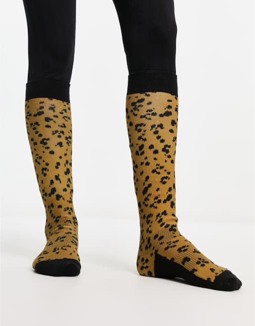 Protest - Kahili - Active - Sneeuwsokken in bruin met luipaardprint