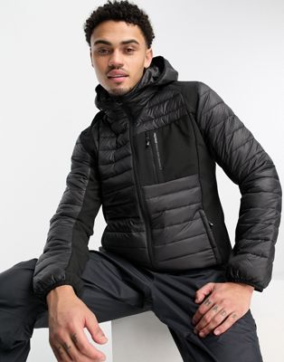 Protest Letton puffer jacket in black with patch pocket