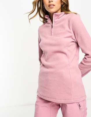 Mutez quarter zip base layer in pink