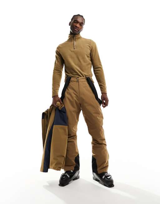 Protest Perfect 1/4 zip ski base layer in brown 