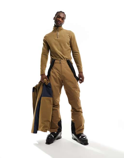 Protest - Perfect - Base layer a maniche lunghe con zip corta marrone