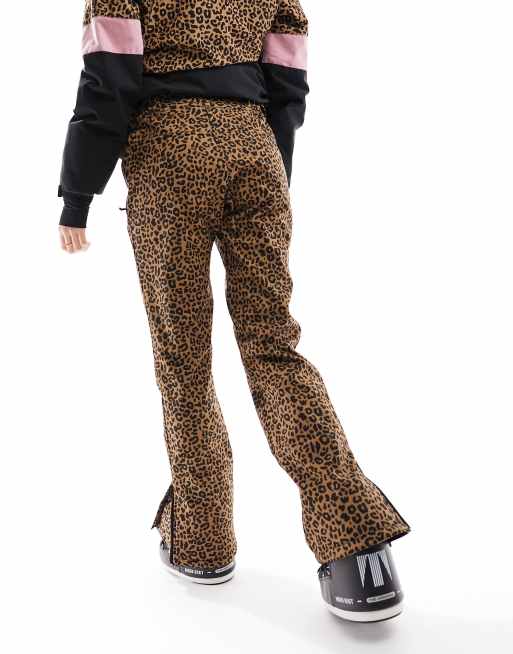 Cheetah print shop snowboard pants