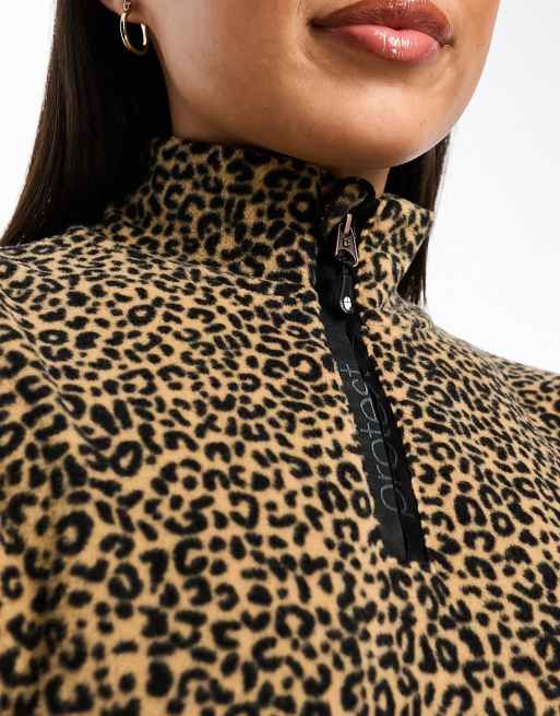 Cheetah print quarter discount zip