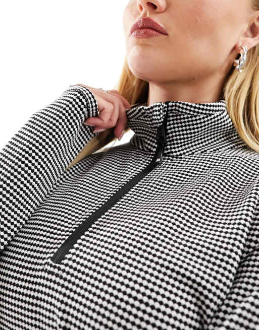 Protest Prtkazbegi quarter zip base layer in black, 3 of 4