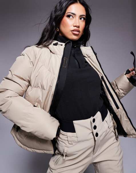 Protest Prtlucid snow jacket in beige - view 1