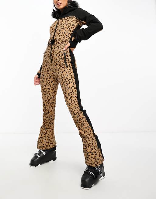 Leopard ski online suit