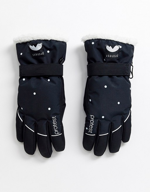 Protest Quite snow glove in black