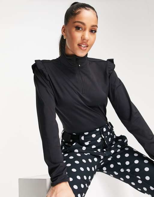 Protest - Shirleo - Sort fleece med 1/4 lynlås