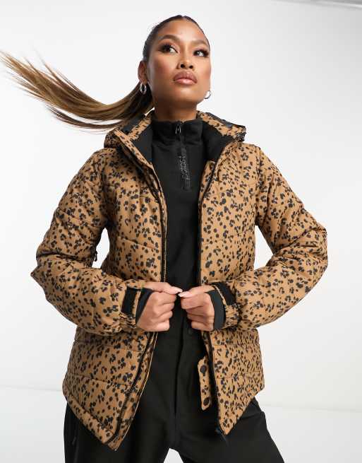 Leopard print snow discount jacket