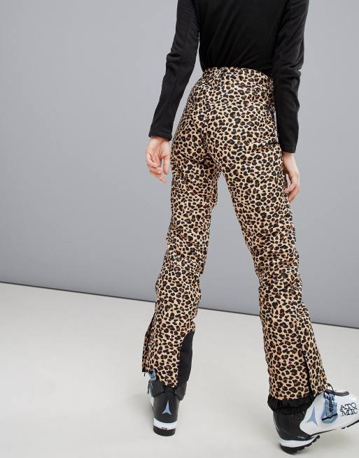 Leopard print 2025 ski pants