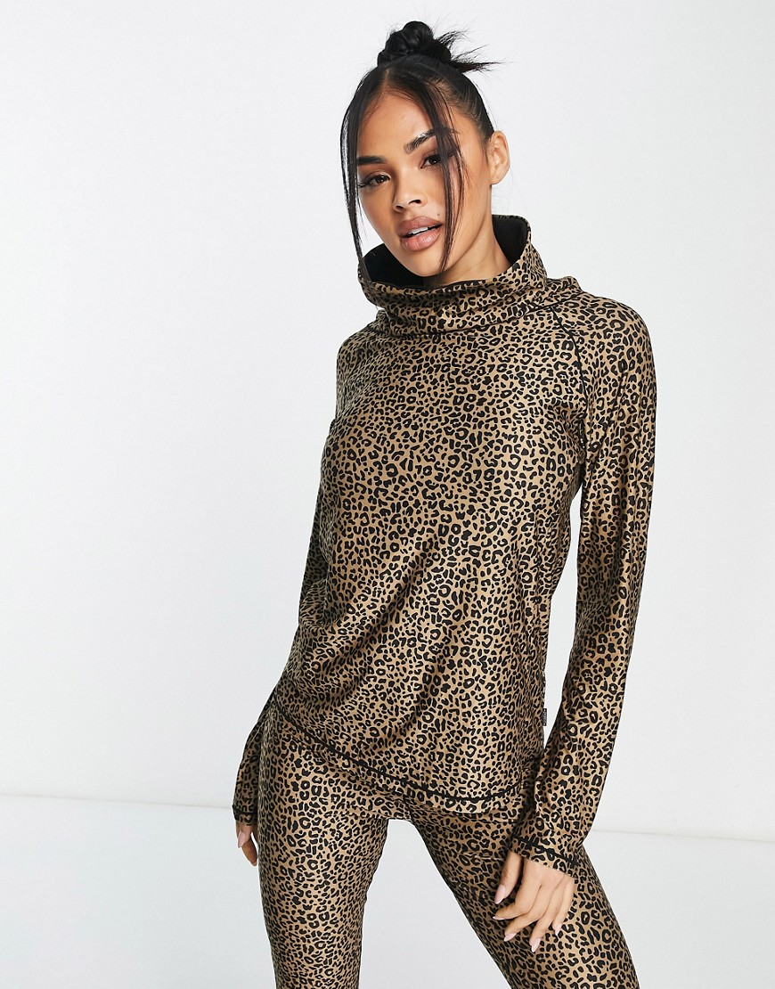 Protest Trish thermo top in brown leopard print