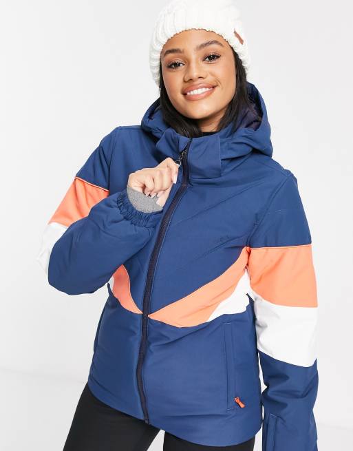 Blouson ski déperlant à capuche Bleu foncé