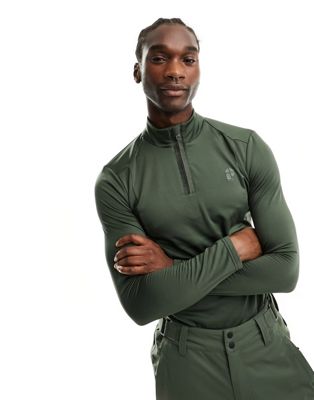 Protest Will ski base layer in thyme green