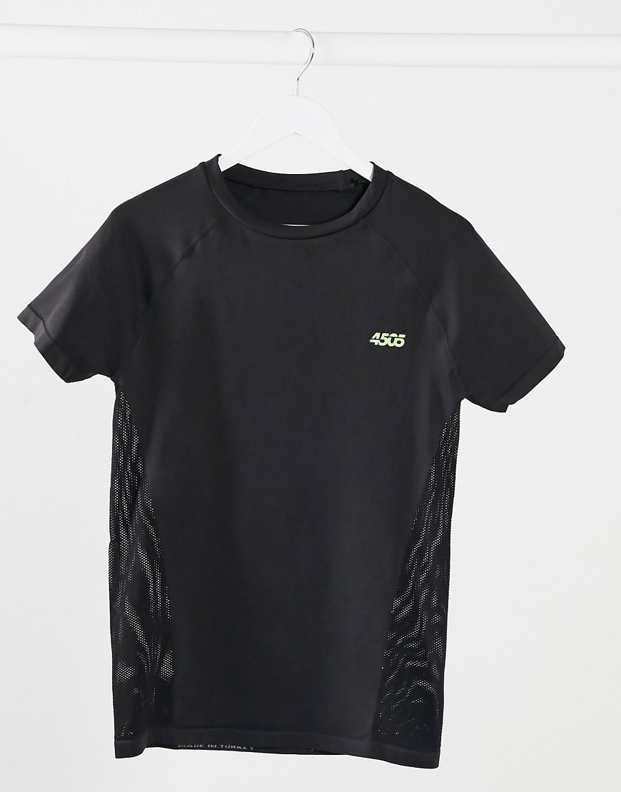 фото Прозрачная обтягивающая спортивная футболка asos 4505-черный