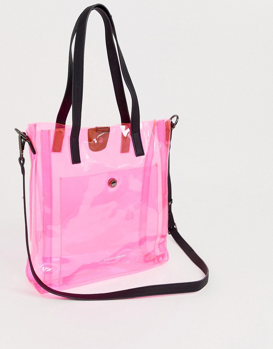 фото Прозрачная сумка-тоут claudia canova-розовый