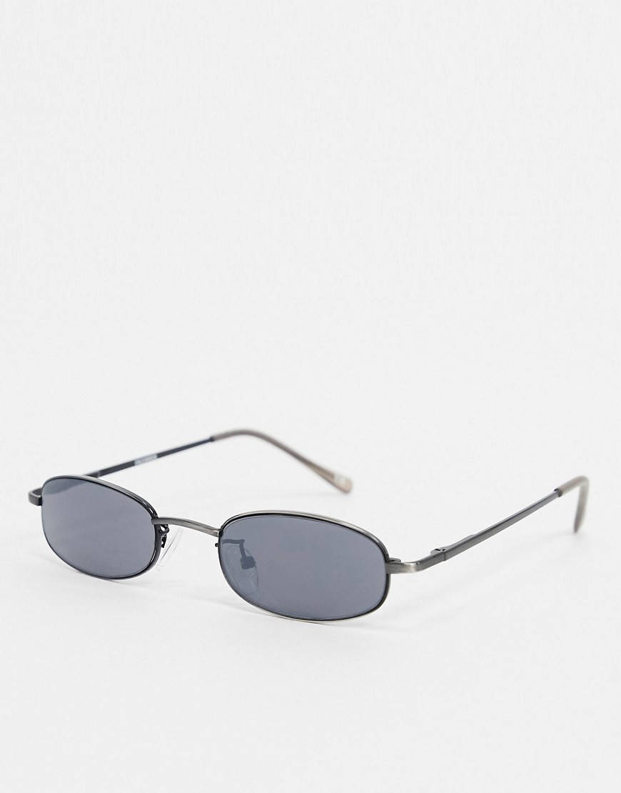 фото Прямоугольные солнцезащитные очки в стиле 90-х с затемненными стеклами asos design-серый