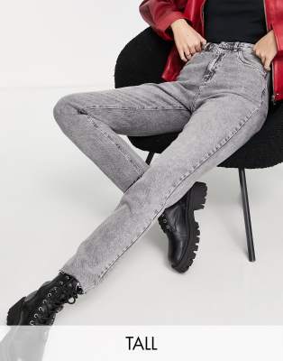 Прямые джинсы выбеленного серого цвета Vero Moda Tall Brenda-Серый