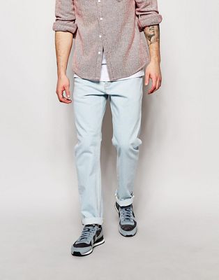 фото Прямые выбеленные джинсы asos-синий asos design