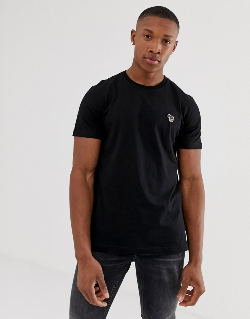 PS by Paul Smith - T-shirt slim con logo con zebra nera-Nero