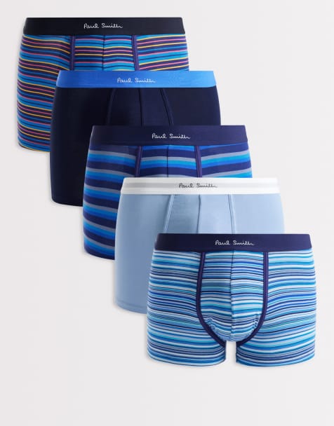 PS Paul Smith 5 pack trunks signature stripe in blue multi - view 1