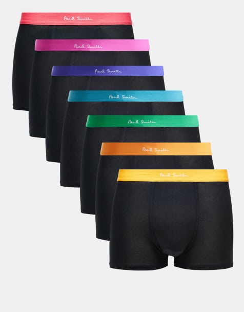 PS Paul Smith – 7er-Pack Unterhosen in Schwarz mit Bund in verschiedenen Farben - view 1
