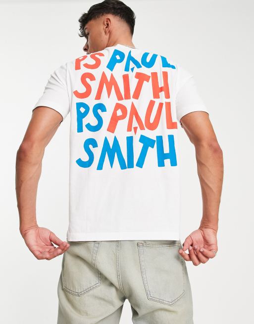 PS Paul Smith back print logo t-shirt in white | ASOS