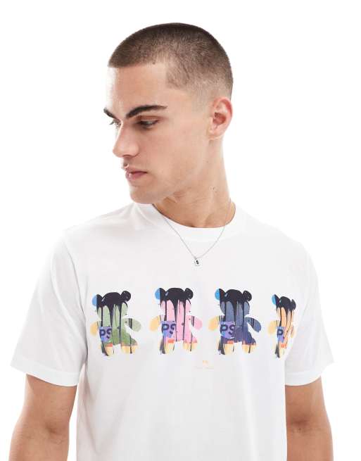PS Paul Smith bear print logo t-shirt in white, 3 of 4