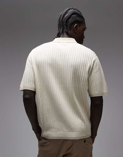PS Paul Smith - Beige kortærmet polo-T-shirt i sweatshirt-stof, 3 af 5
