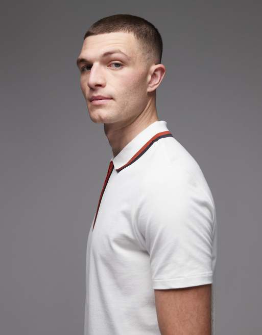 PS Paul Smith – Biały T-shirt polo z suwakiem pod szyją, 4 z 5