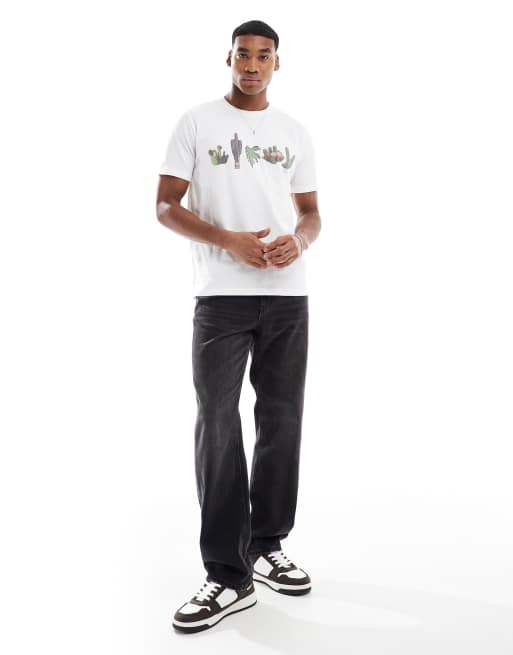 PS Paul Smith – Biały T-shirt z pustynną grafiką z logo, 2 z 4