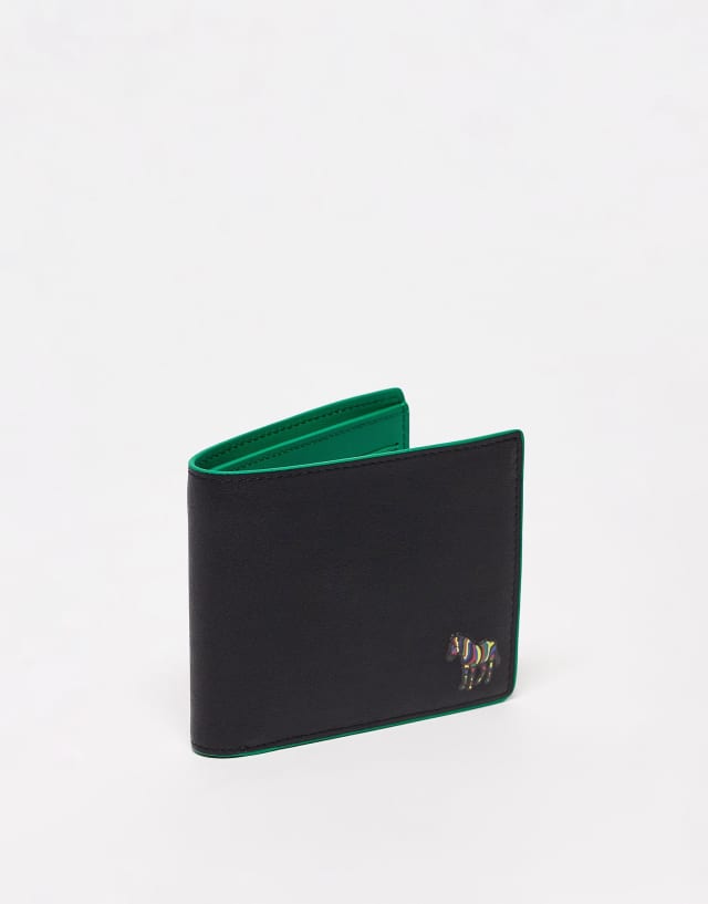 PS Paul Smith billfold wallet in black with contrast edging