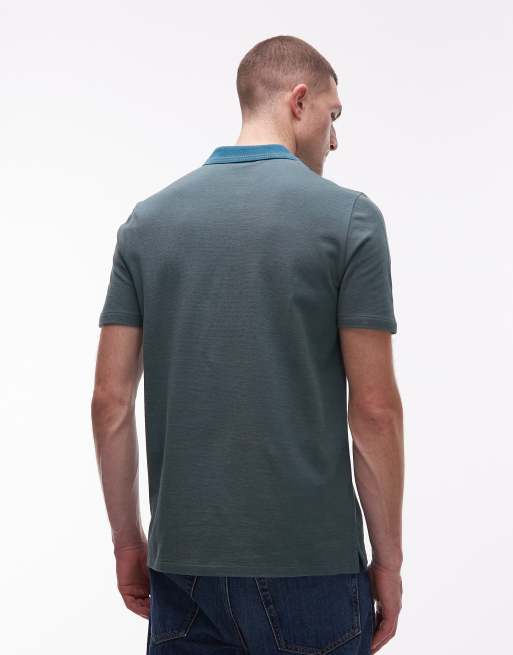 PS Paul Smith - Blå polo med korte ærmer i jacquard, 3 af 5
