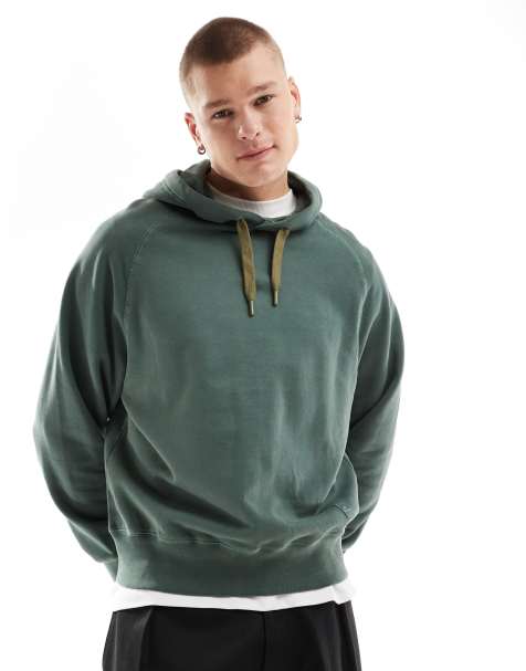 PS Paul Smith – Blekgrön hoodie i regular fit med logga - view 1