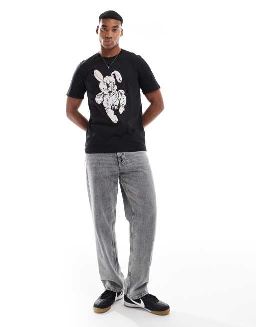 PS Paul Smith bunny print logo t-shirt in black | ASOS