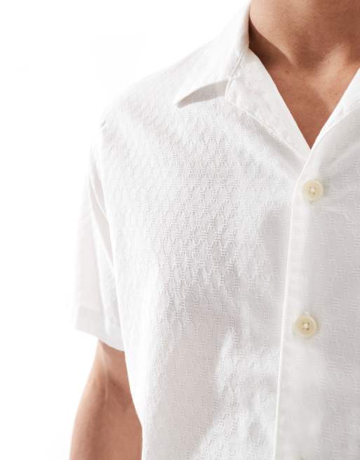 PS Paul Smith - Camicia bianca in seersucker casual a maniche corte, 2 di 4