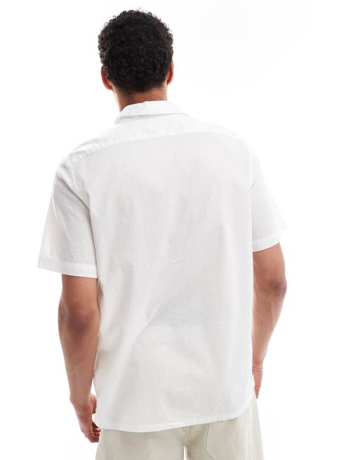 PS Paul Smith - Camicia bianca in seersucker casual a maniche corte, 4 di 4