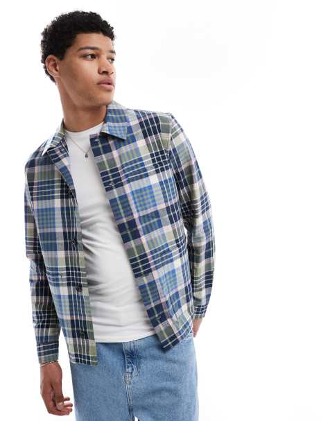 PS Paul Smith - Camicia giacca casual blu a quadri - view 1