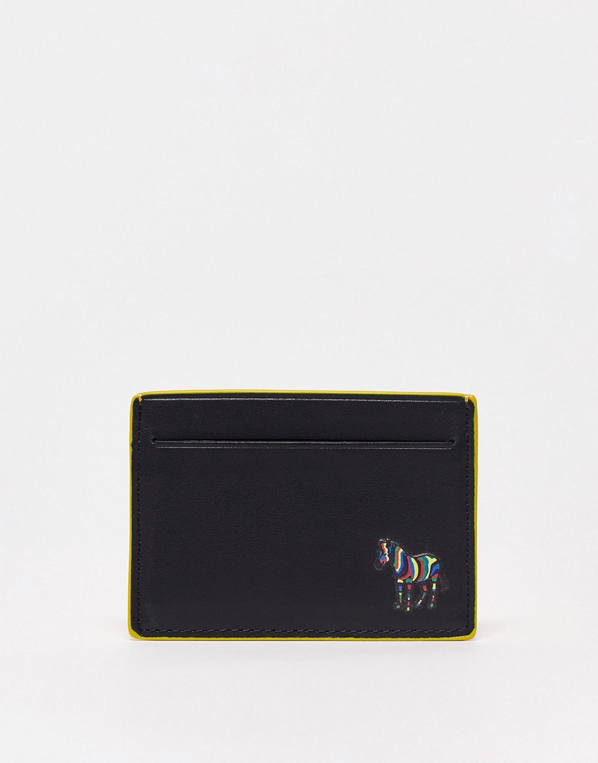 Ps By Paul Smith Card Holder In Black With Contrast Edging