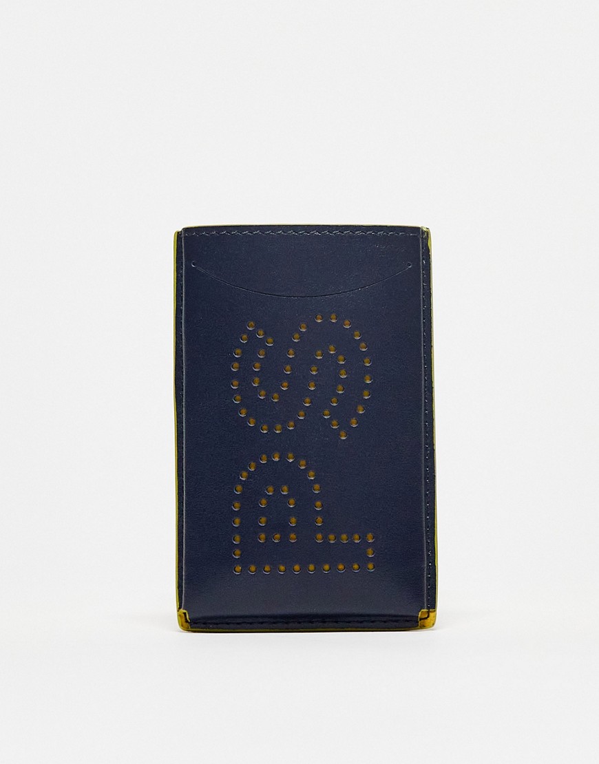 PS Paul Smith card holder with debossed branding in black