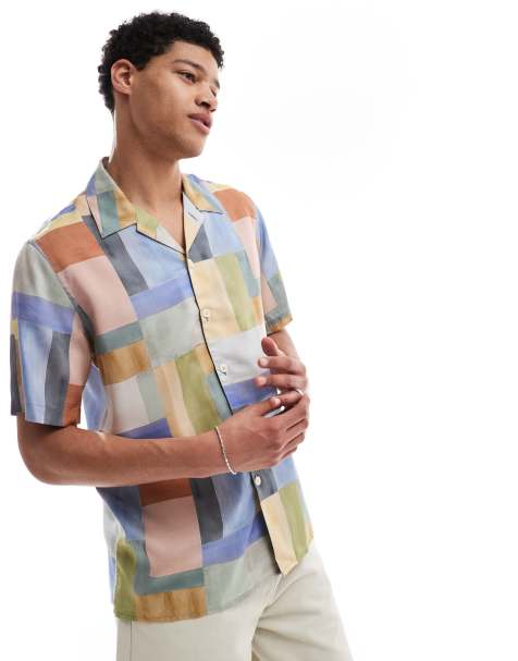 PS Paul Smith - Casual overhemd met korte mouwen in multi print - view 1
