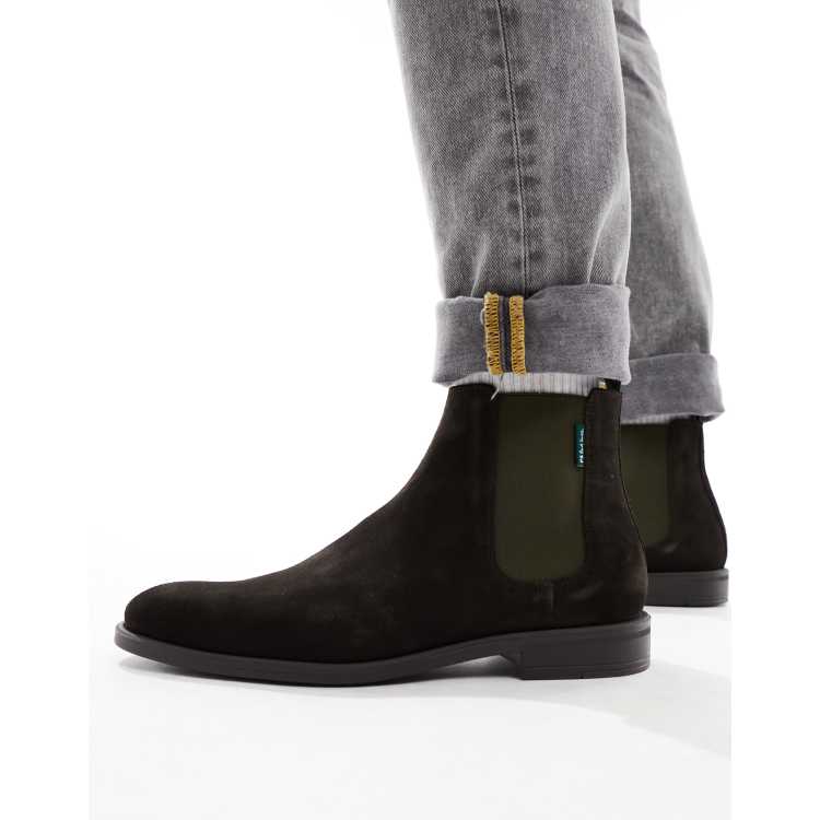 Bottines Chelsea Paul Green En Daim Vert – Taille US 8 – Occasion Bon état