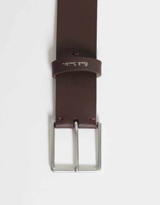 PS Paul Smith - Cintura marrone con cuciture multicolore, 3 di 3