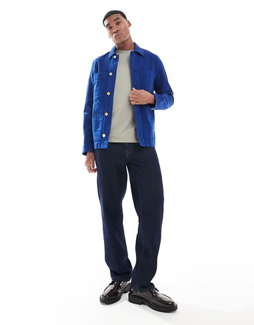 PS Paul Smith colored button down jacket in blue | ASOS PS Paul Smith colored button down jacket in blue | ASOS