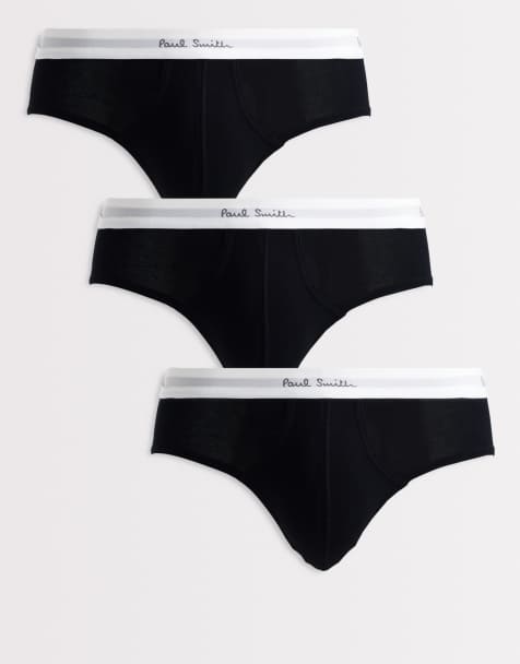 PS Paul Smith - Confezione da 3 slip neri con fascia in vita bianca - view 1