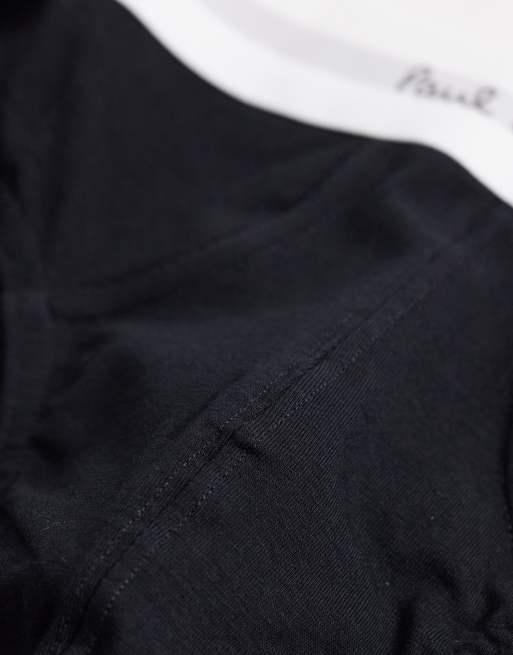 PS Paul Smith - Confezione da 3 slip neri con fascia in vita bianca, 2 di 3