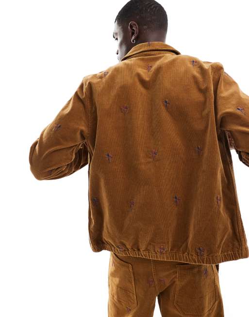 PS Paul Smith cord embroidered harrington jacket in tan, 3 of 4