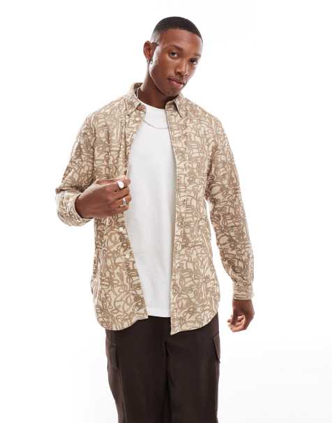 PS Paul Smith cord long sleeve in brown print - view 1