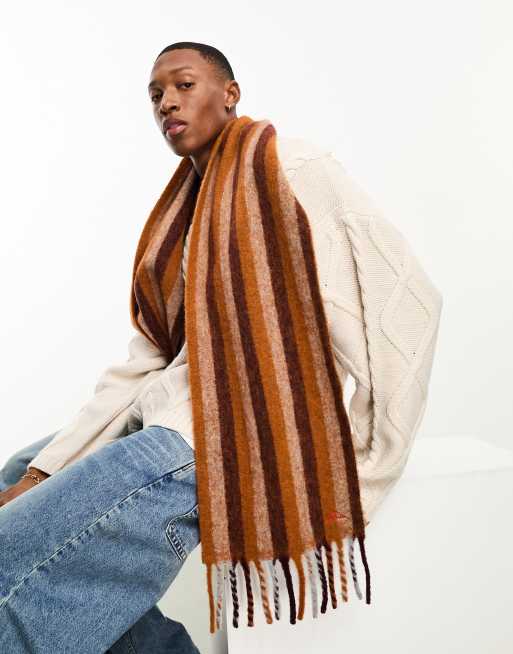 PS Paul Smith cosy stripe scarf in orange