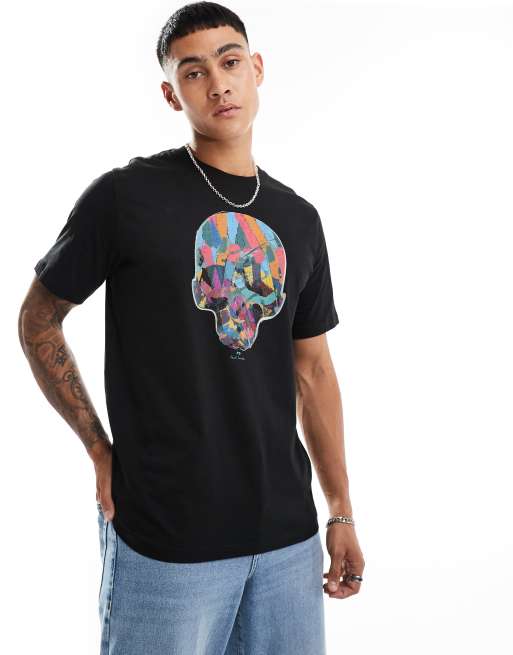 PS Paul Smith – Czarny T-shirt z grafiką z czaszką, 2 z 4