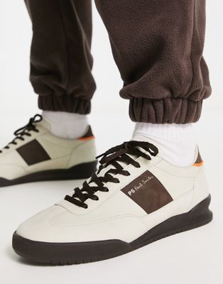 PS Paul Smith Dover trainers with contrast sole in off white - ASOS Price Checker